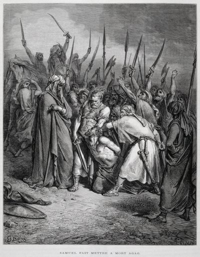 Samuele uccide Agag, Illustrazione dalla Bibbia di Doré da Gustave Dore