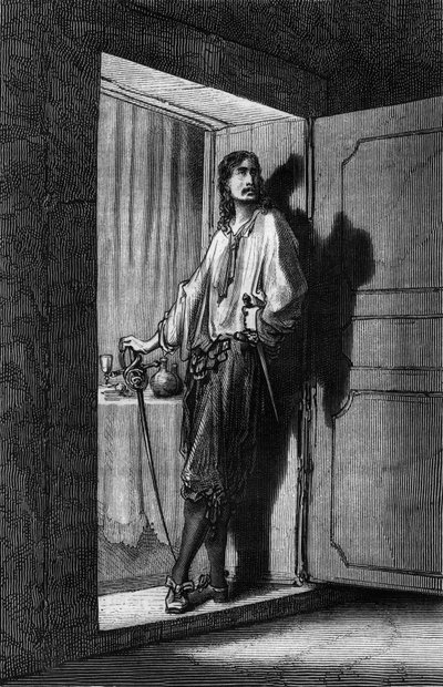 Sigognac, illustrazione di Gustave Doré del libro Capitan Fracassa di Théophile Gautier da Gustave Dore