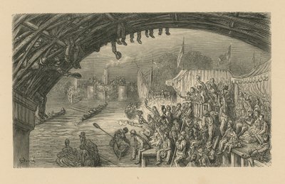 Spettatori che guardano una gara di barche da Gustave Dore