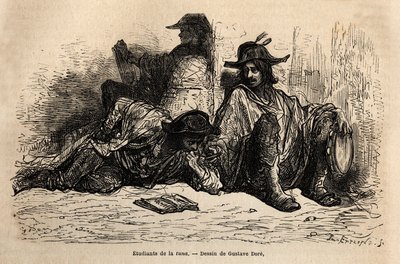 Studenti di tuna (o tunantes) nel quartiere dell