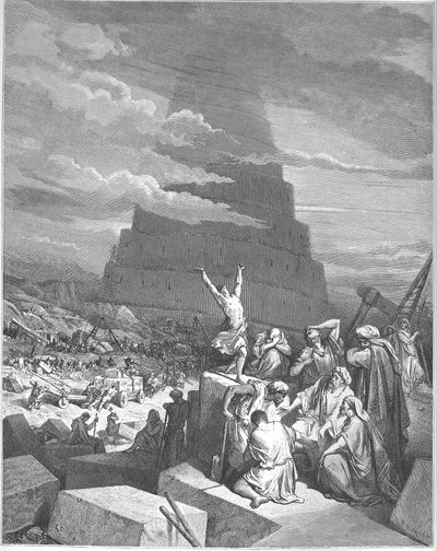 La confusione delle lingue da Gustave Dore