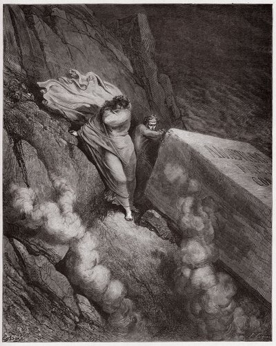 La Divina Commedia, Inferno, Canto 11: La tomba ardente di Papa Anastasio II - di Dante Alighieri (1265-1321) - Illustrazione di Gustave Doré (1832-1883) da Gustave Dore