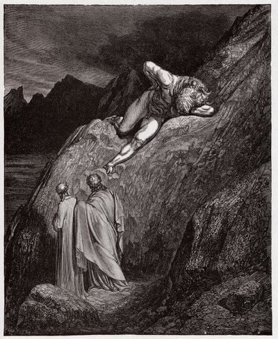 La Divina Commedia, Inferno, Canto 12: Il Minotauro sulla scogliera frantumata - di Dante Alighieri (1265-1321) - Illustrazione di Gustave Doré (1832-1883) da Gustave Dore