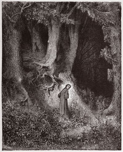 La Divina Commedia, Inferno, Canto 1: Dante nella selva selvaggia - Illustrazione di Gustave Doré da Gustave Dore