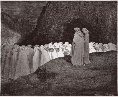 La Divina Commedia, Inferno, Canto 23: Gli ipocriti si rivolgono a Dante - di Dante Alighieri (1265-1321) - Illustrazione di Gustave Doré (1832-1883) da Gustave Dore