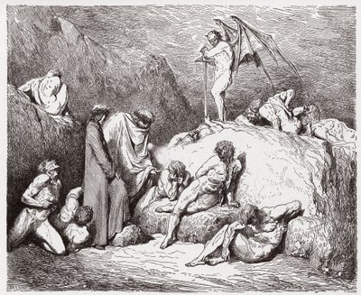 La Divina Commedia, Inferno, Canto 28: Seminatori di discordia mutilati nella nona bolgia - di Dante Alighieri (1265-1321) - Illustrazione di Gustave Doré (1832-1883) da Gustave Dore