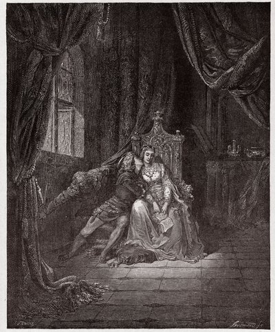 La Divina Commedia, Inferno, Canto 5: Paolo e Francesca - di Dante Alighieri (1265-1321) - Illustrazione di Gustave Doré (1832-1883) da Gustave Dore