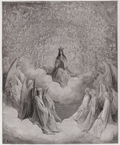 La Divina Commedia, Paradiso, Canto 31: La regina del cielo - di Dante Alighieri (1265-1321) - Illustrazione di Gustave Doré (1832-1883) da Gustave Dore