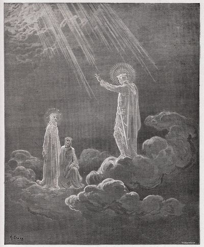 La Divina Commedia, Paradiso, Canto 8: Carlo Martello si rivolge a Dante e Beatrice - di Dante Alighieri (1265-1321) - Illustrazione di Gustave Doré (1832-1883) da Gustave Dore