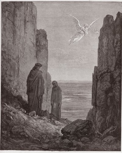 La Divina Commedia, Purgatorio, Canto 19: I poeti ascendono al quinto cerchio - di Dante Alighieri (1265-1321) - Illustrazione di Gustave Doré (1832-1883) da Gustave Dore