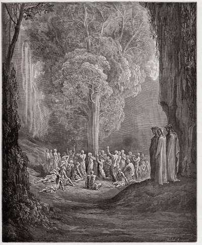 La Divina Commedia, Purgatorio, Canto 24: Le anime golose che piangono sotto l
