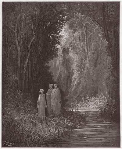 La Divina Commedia, Purgatorio, Canto 28: Dante, Virgilio e Stazio nell