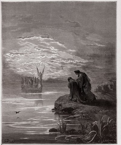 La Divina Commedia, Purgatorio, Canto 2: Dante si inchina davanti all