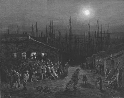 I moli - Scena notturna da Gustave Dore