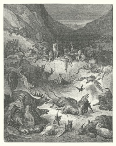 Le favole di La Fontaine: Gli animali malati di peste da Gustave Dore