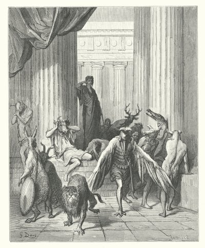 Le favole di La Fontaine: I compagni di Ulisse da Gustave Dore