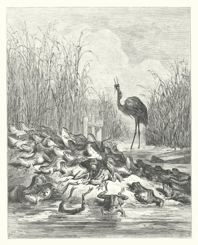 Le favole di La Fontaine: Le rane che chiedevano un re da Gustave Dore