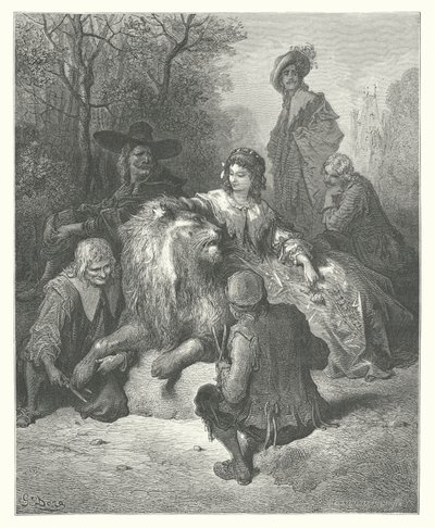 Le favole di La Fontaine: Il leone innamorato da Gustave Dore