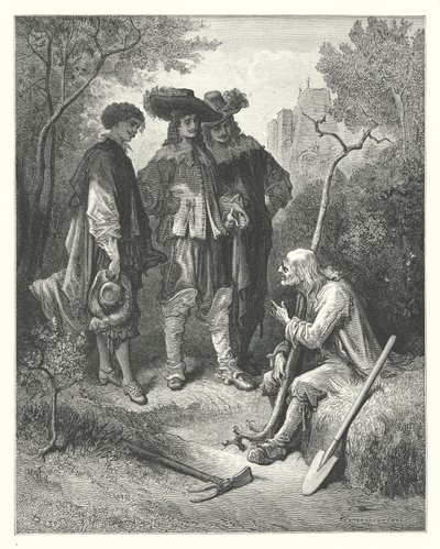 Le favole di La Fontaine: Il vecchio e i tre giovani da Gustave Dore
