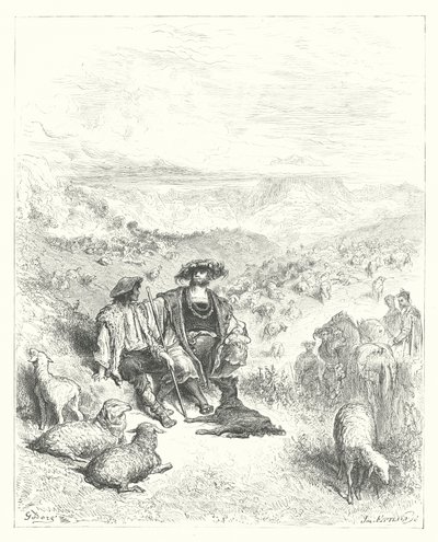 Le favole di La Fontaine: Il pastore e il re da Gustave Dore