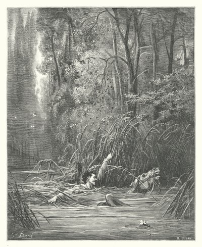 Le favole di La Fontaine: Il torrente e il fiume da Gustave Dore