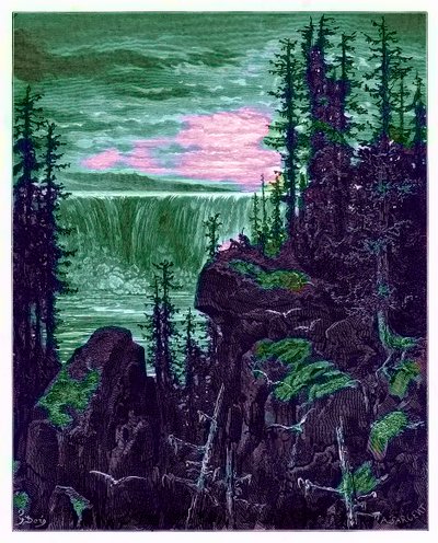 Le cascate del Niagara, illustrazione da 