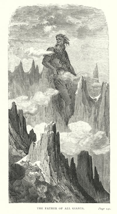 Il padre di tutti i giganti (incisione) da Gustave Dore