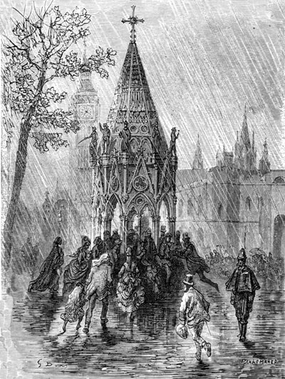 La fontana - Broad Sanctuary, 1872 da Gustave Dore