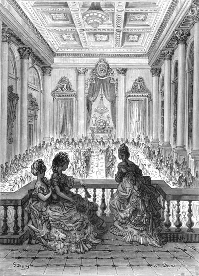 Gli orafi a cena da Gustave Dore