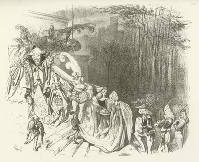 I signori e le signore del castello. Inizio XVI secolo da Gustave Dore
