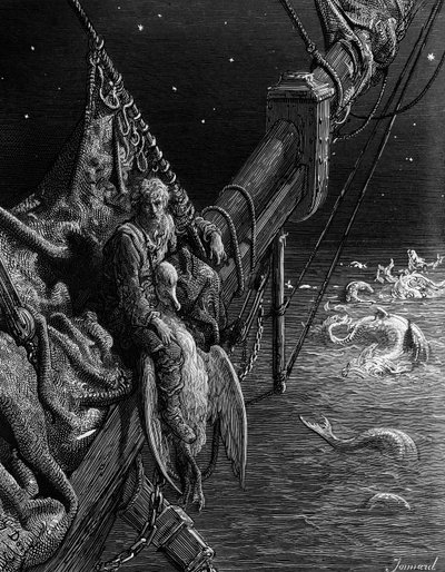 Il marinaio osserva i serpenti nell