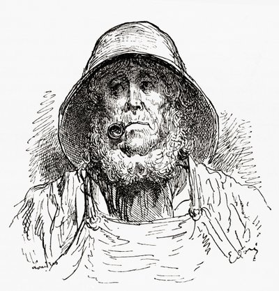 Il marinaio di Marsiglia, dopo un disegno di Gustave Doré. Da Vita e Ricordi di Gustave Doré, pubblicato nel 1885 da Gustave Dore
