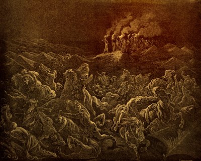 I Madianiti messi in fuga da Doré - Bibbia da Gustave Dore