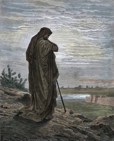 Il Profeta Amos Incisione da "La Bibbia" di Gustave Dore (1832-1883) da Gustave Dore