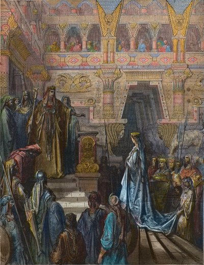 La Regina di Saba davanti a Salomone Incisa da Gustave Doré da Gustave Dore