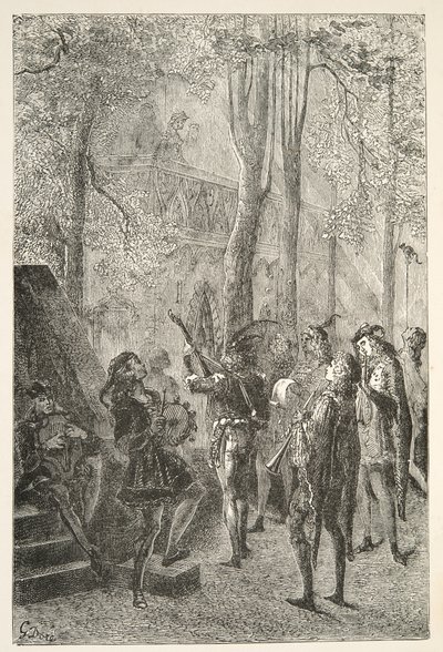 Le celebrazioni del matrimonio di Sir Gareth, da Stories of the Days of King Arthur di Charles Henry Hanson, pub.1898 da Gustave Dore