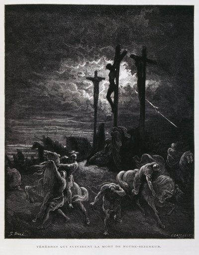 La crocifissione di Cristo, Illustrazione dalla Bibbia di Doré da Gustave Dore