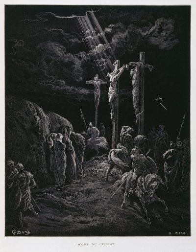 La morte di Cristo sulla croce, Illustrazione dalla Bibbia di Doré da Gustave Dore