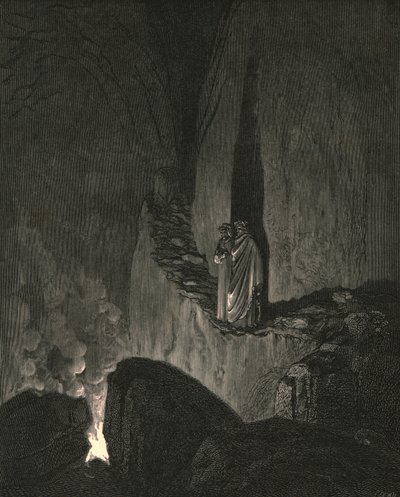 La guida, che notò come guardavo attentamente, iniziò così, c1890 da Gustave Dore