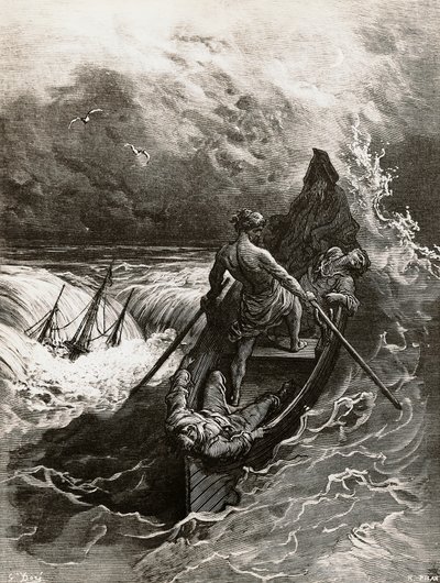 Il marinaio, dalla Ballata del Vecchio Marinaio da Gustave Dore