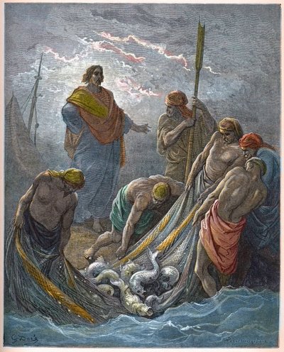 La pesca miracolosa - Incisione in 