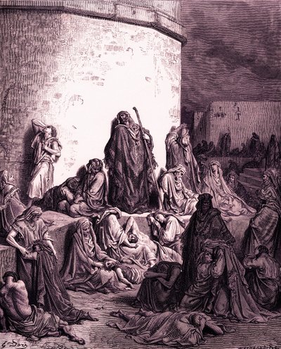 Il popolo piange su Gerusalemme, di Doré da Gustave Dore
