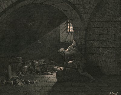 Poi, il digiuno prese il sopravvento sul dolore da Gustave Dore