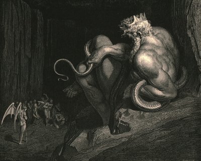 Là sta Minosse, c. 1890 da Gustave Dore