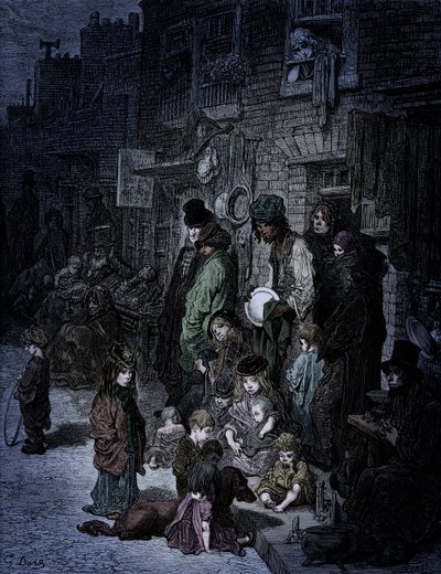 Londra vittoriana - Whitechapel da Gustave Dore