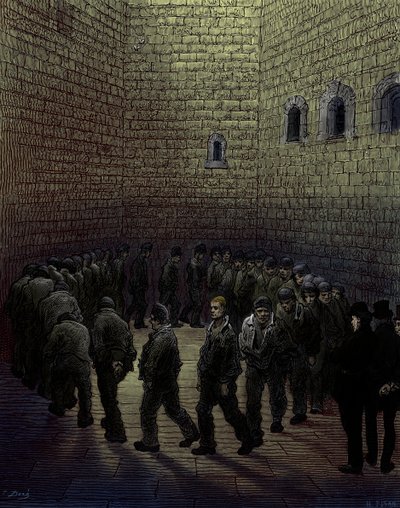Prigione di Londra vittoriana da Gustave Dore