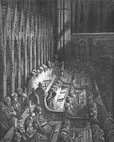 Abbazia di Westminster - Il coro, 1872 da Gustave Dore