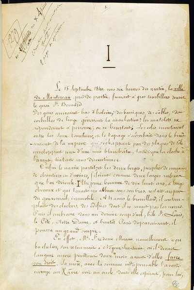 Prima pagina del manoscritto di 