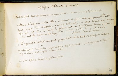 Folio 39 del quaderno n. 19 Pagina manoscritta delle bozze di Gustave Flaubert. Piani per l