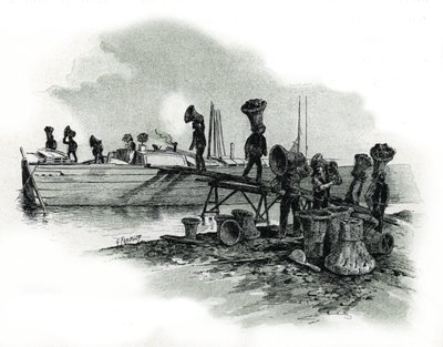 Scaricatori di carbone alle forge di Ivry-sur-Seine. Disegno di Gustave Fraipont (1849-1923) tratto da Saint-Juirs da Gustave Fraipont